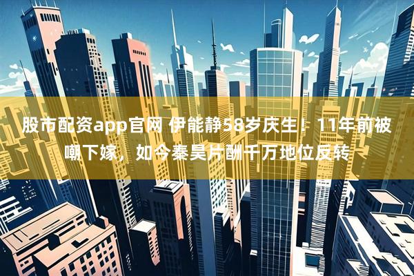 股市配资app官网 伊能静58岁庆生！11年前被嘲下嫁，如今秦昊片酬千万地位反转